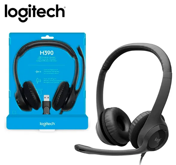 DIADEMA LOGITECH H390 - USB - CON MICROFONO - PERMITE CONTROLAR EL VOLUMEN