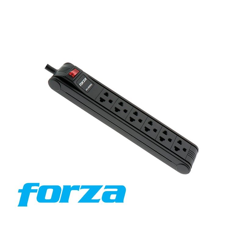 Forza PS-1006B Power Strip 110/220V 6-Univ NEMA 10ft