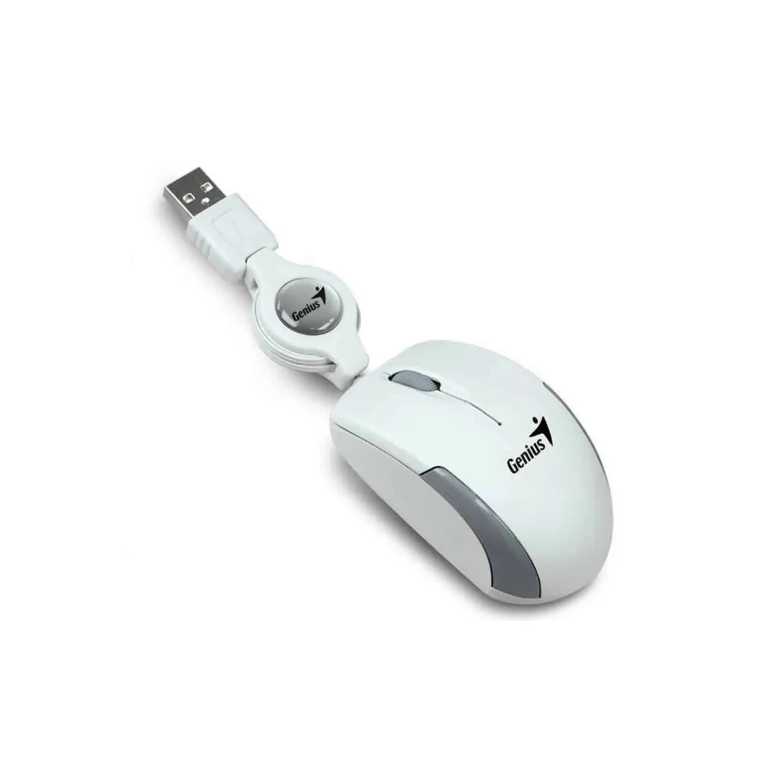 MOUSE GENIUS MICRO RETRACTIL BLANCO