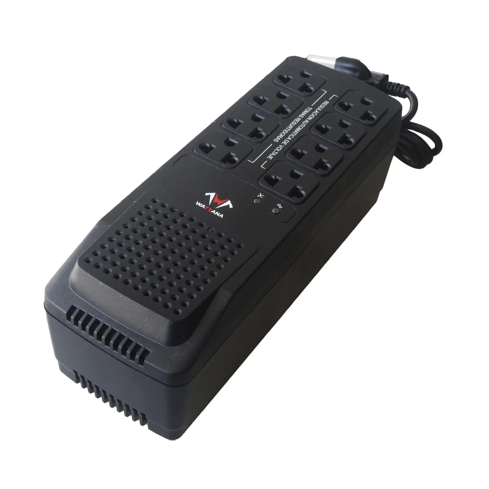 REGULADOR DE VOLTAJE WATTANA - 1200VA - 600W - 8 TOMAS DE SALIDA