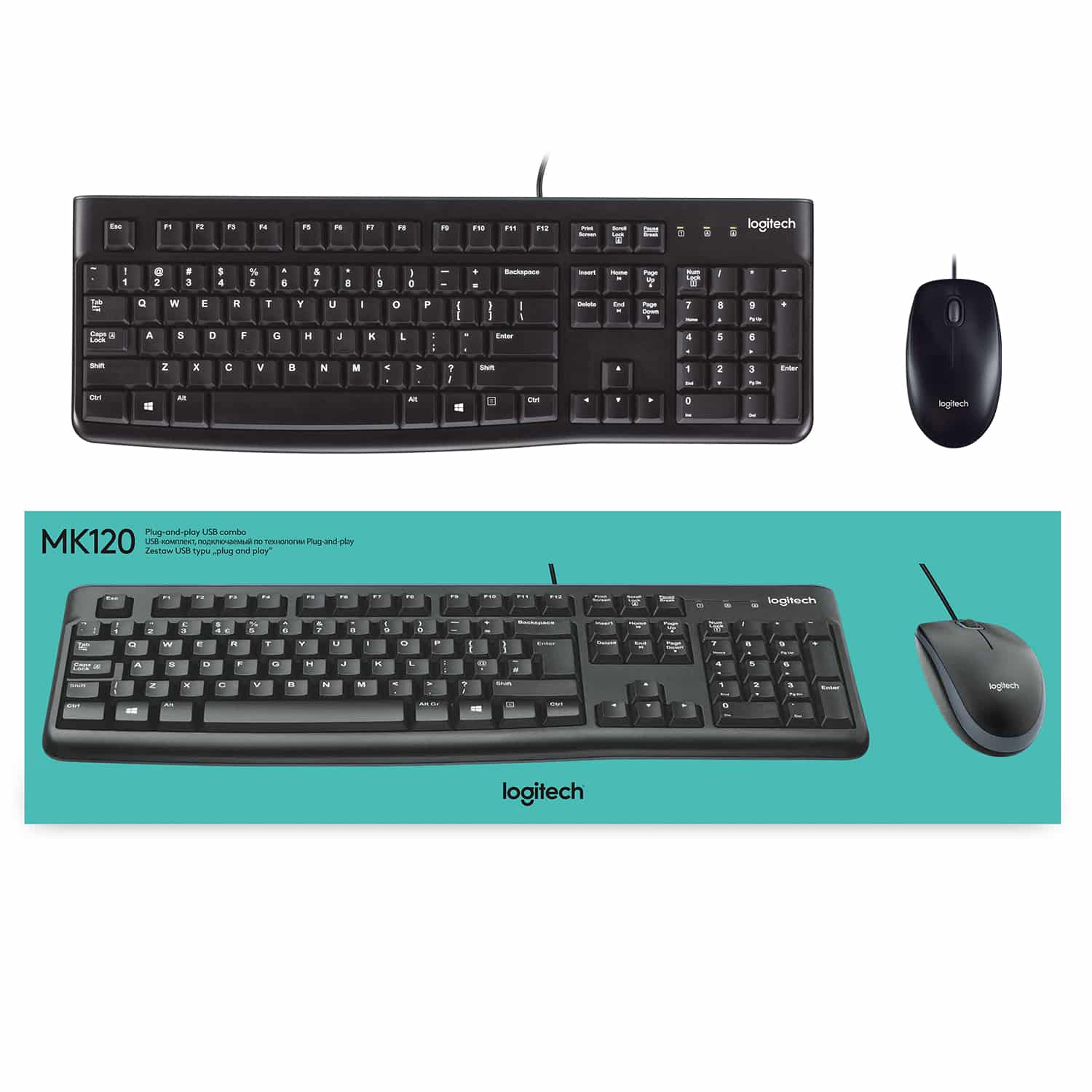 Teclado Logitech K120 USB Negro