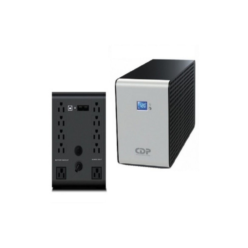 UPS CDP R-SMART1510- 1500VA - 900W - 10 SALIDAS (5 RESPALDO DE BATERIA + 5 CON SUPRESION DE PICOS) - CON DISPLAY Y MONITOREO BASICO
